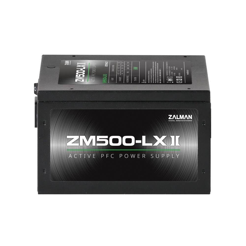 Блок питания 500W Zalman ZM500-LXII (500W, ATX12V v2.31, APFC, 20+4P, 4+4P, PCIe 6+2P x2, SATA x7, PATA x3, fan 12cm)Ret