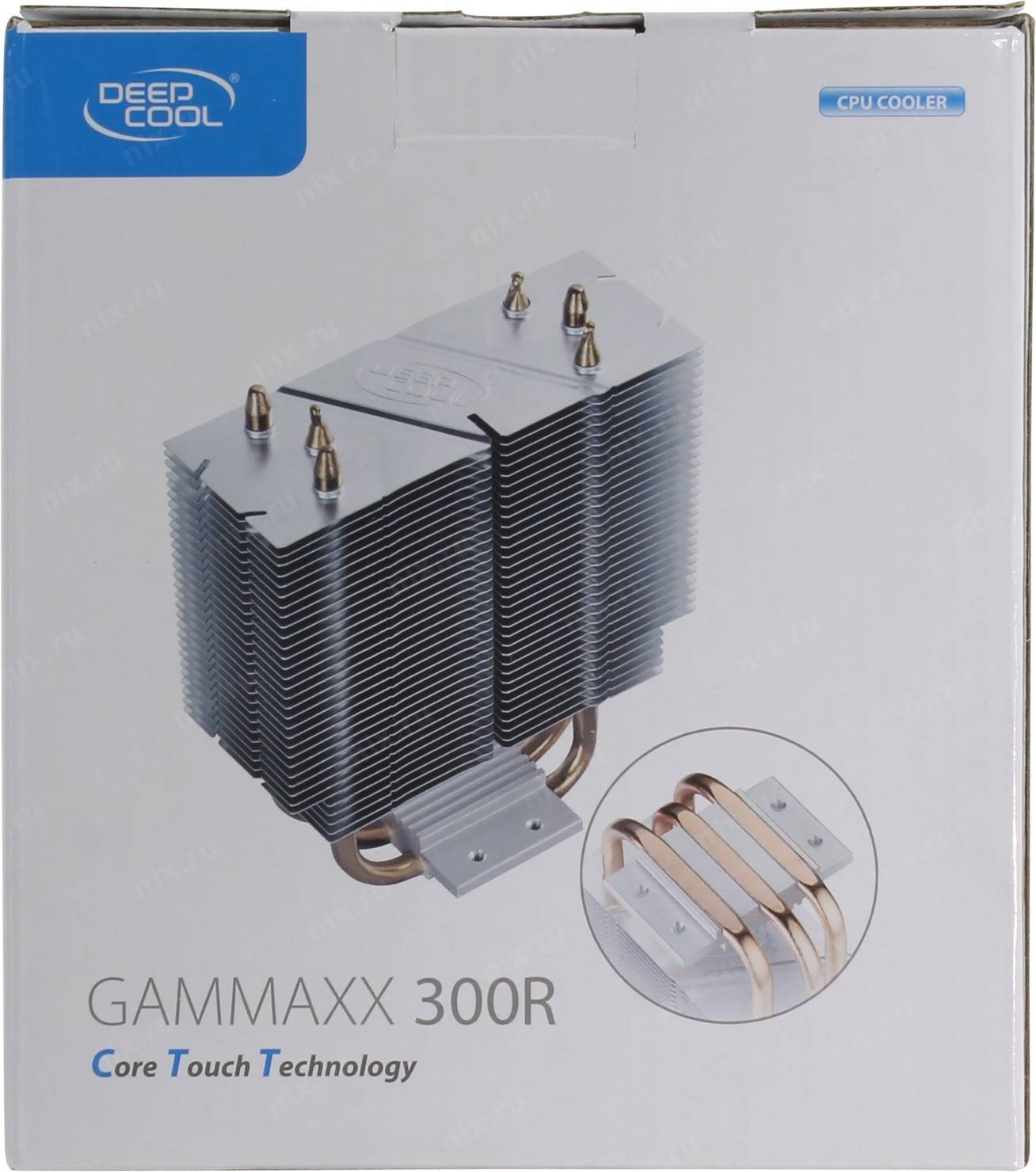 Кулер CPU DEEPCOOL GAMMAXX 300R (универсальный, 130W, 18-21 dB, 900-1600 rpm, 120мм, 4pin, медь+ алюминий, красная подсв