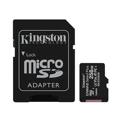 Флеш карта microSD 256GB Kingston microSDXC Class 10 UHS-I U1 Canvas Select Plus (SD адаптер) 100MB/s