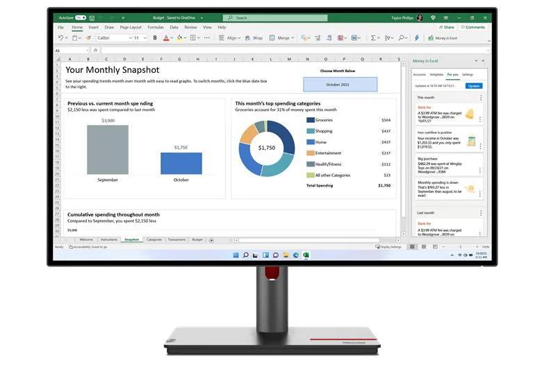 МОНИТОР 27" Lenovo ThinkVision P27q-30 Black,(IPS, 2560x1440, 4 ms,178°/178°, 350 nits, 1000:1, 1*DP-in,1*DP-out, 1*HDMI