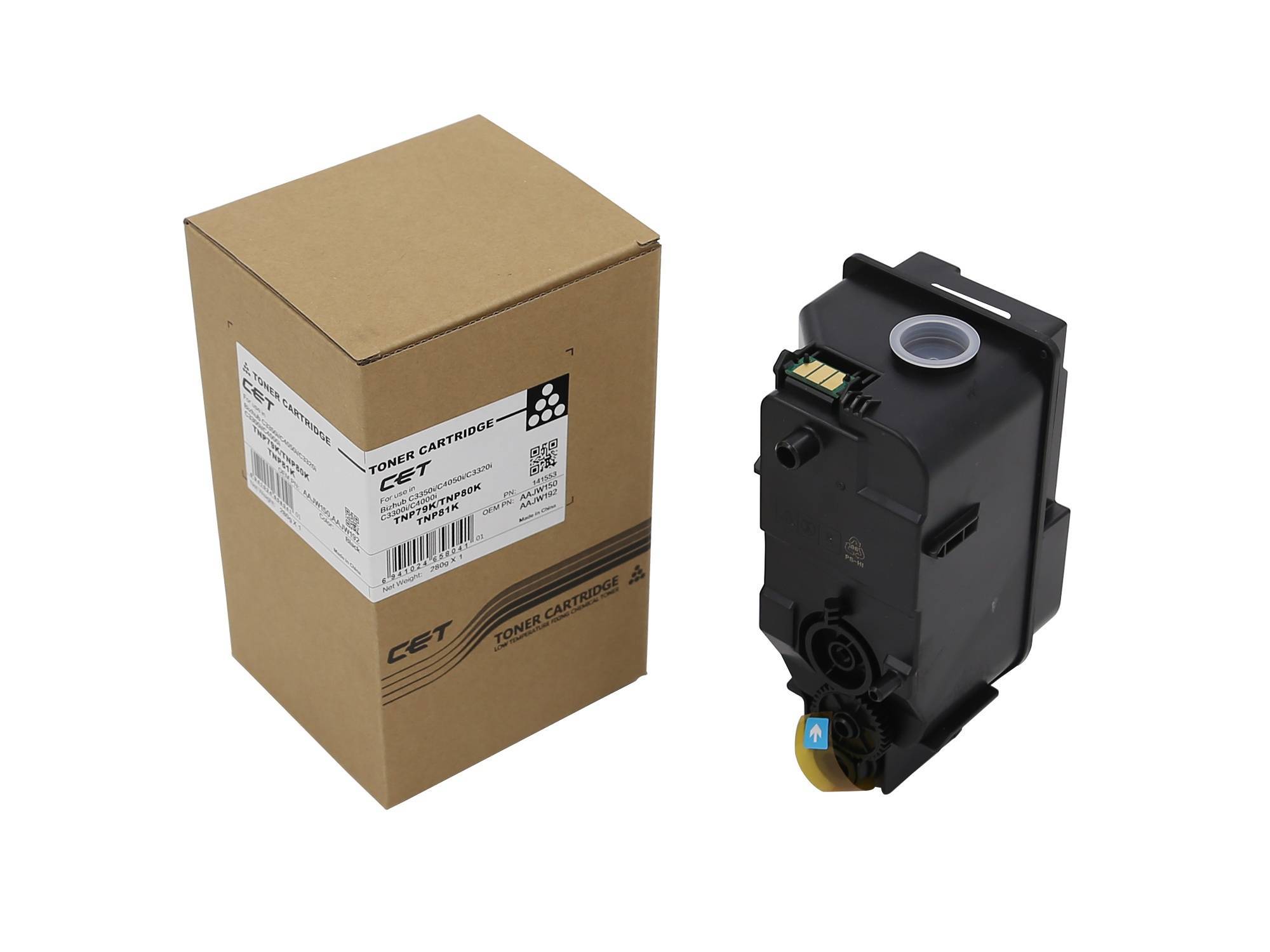 Тонер-картридж для KONICA MINOLTA C3320i/C3350i/C4050i (CPT) Black (EUR/AP) 280г, 13000 стр. (TNP81K/TNP80K/TNP79K) CET