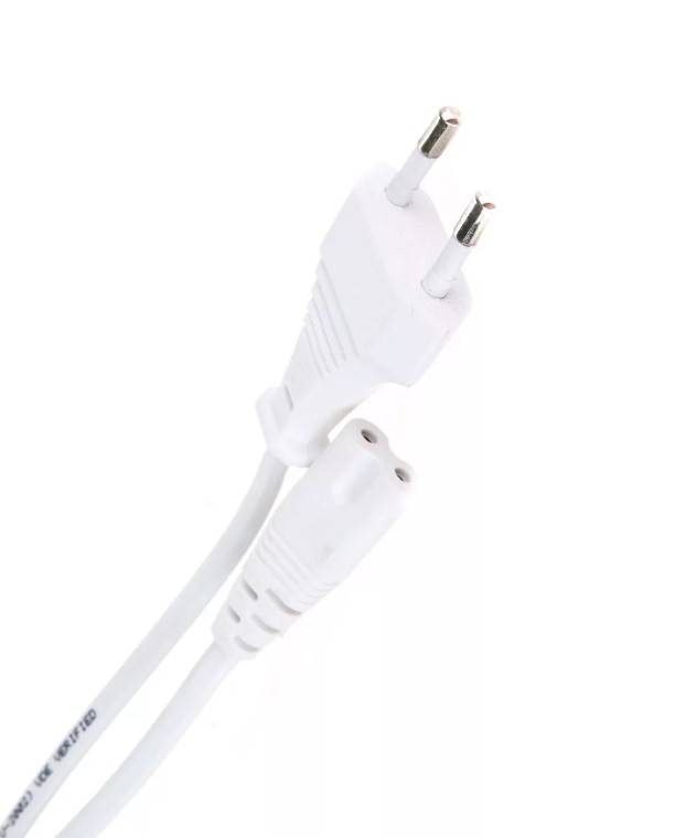 Кабель для аудио-видео техники IEC-320-C7--розетка 220V, 2-pin, 1.8м ,белый
