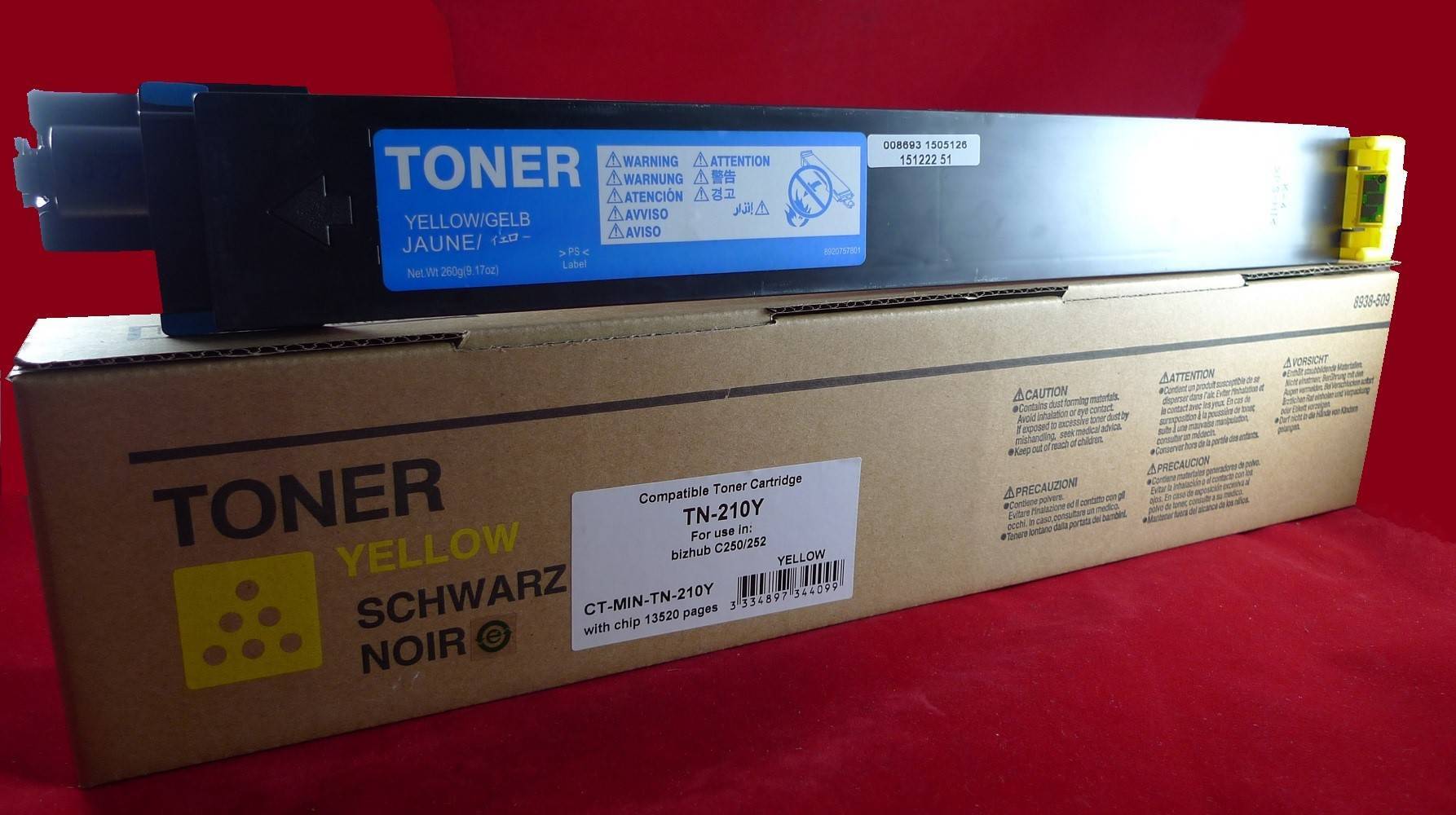 Тонер Konica-Minolta bizhub C250/252 TN-210Y yellow 12K ELP Imaging®
