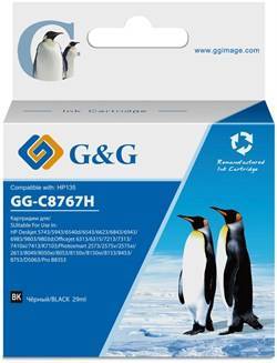 Картридж Cartridge G&G 130 для HP DJ 6543/5743, PS 8153/8453 черный 21 мл аналог C8767H  гарантия 36 мес.