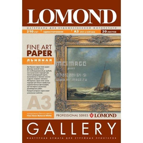 Художественная бумага LOMOND Одностороння Fibre Warm tone, Глянцевая, A3+/300/10л