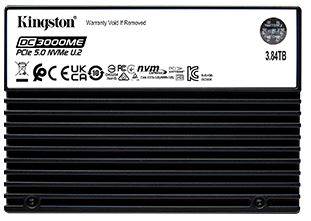 Твердотельный диск 3840GB Kingston Enterprise DC3000, V-NAND, U.2, NVMe, PCIe 5.0 x4 [R/W - 14000/5800 MB/s]  TBW 7008