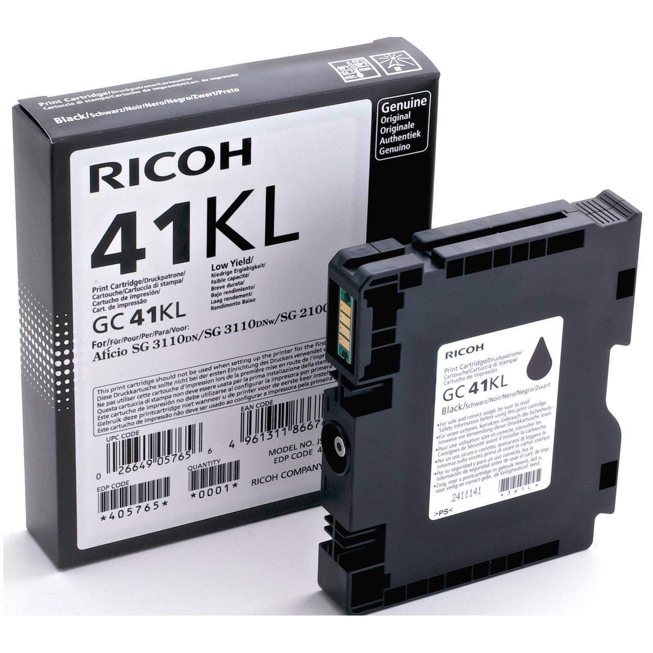 Картридж гелевый для RICOH Aficio 3110DN/ 3110DNw/3100SNw/3110SFNw/7100DN black (405765/type GC 41KL) 0.6К