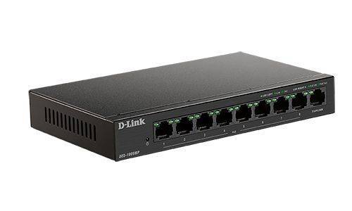 D-Link DES-1009MP/A1A Неуправляемый PoE-коммутатор, 8x100Base-TX, 1x1000Base-T