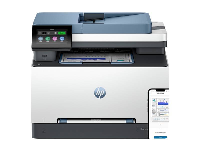 МФУ лазерное HP Color LaserJet Pro MFP 3303fdw  цвет/ А4/26 стр/ АПД/Wi-Fi/Ethernet/ факс/дуплекс/4.3" экран/PostScript