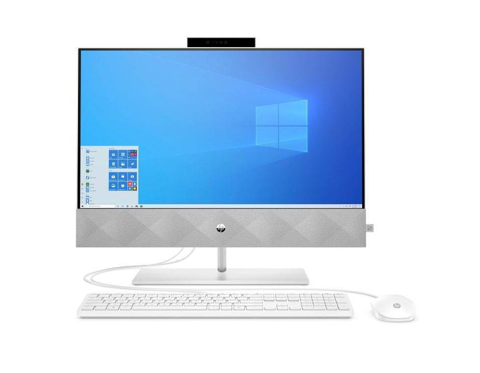 Моноблок HP Pavilion 24-k0006ur 23.8" FHD, AMD R3-4300U, 4Gb, 256Gb SSD, no ODD, Win10, белый