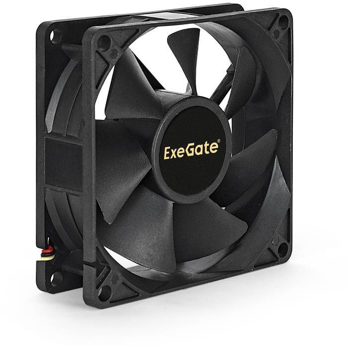 Вентилятор ExeGate ExtraPower EP08025H3P, 80x80x25 мм, Hydraulic bearing (гидродинамический), 3pin, 2200RPM, 24dBA