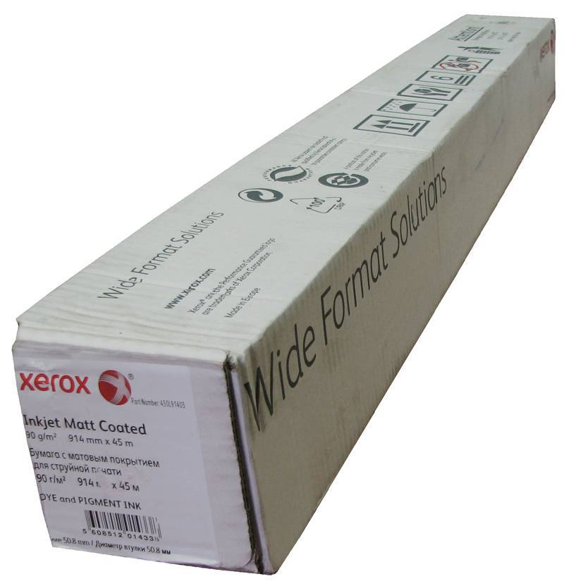 Бумага XEROX Inkjet Monochrome Paper 100г, (0.610x40м.)ЗАМЕНА 450L90010