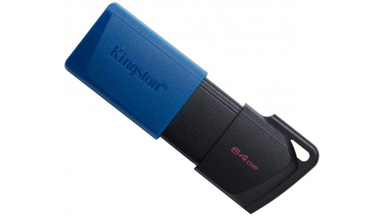 Флеш накопитель 64GB Kingston DataTraveler Exodia M, USB 3.2  Черный/голубой