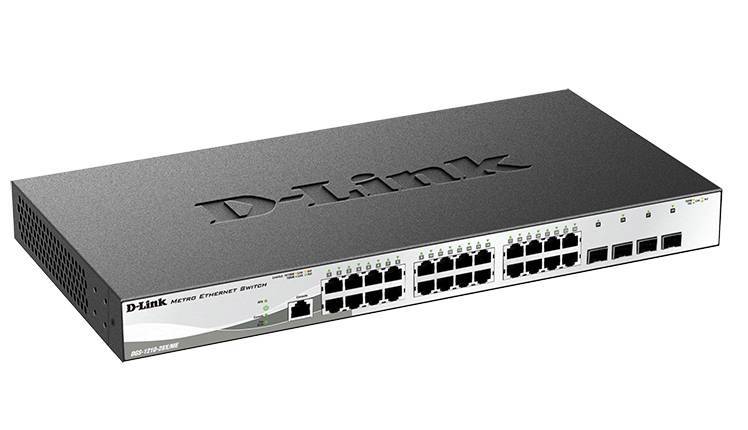 D-Link DGS-1210-28X/ME/B1A PROJ Управляемый коммутатор 2 уровня с 24portми 10/100/1000Base-T и 4portми 10GBase-X SFP+