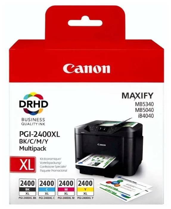 Набор картриджей CANON PGI-2400XL многоцветный,  4  картриджа (9257B004/9257B007)