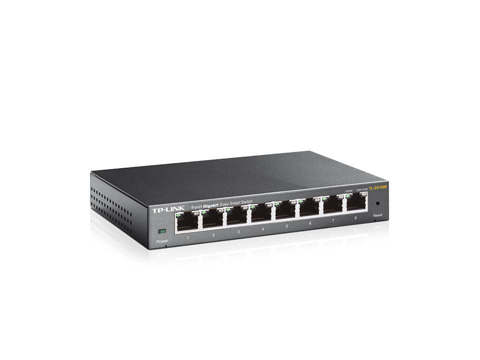Коммутатор TP-Link TL-SG108E, 8×1GbE, Easy Smart, настольный