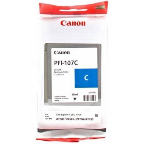Картридж струйный Canon PFI-107C 6706B001 голубой (130мл) для Canon iP F680/685/780/785
