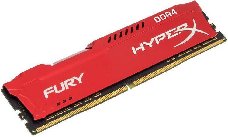 Модуль памяти Kingston 8GB 2133МГц DDR4 CL14 DIMM 1R*8 HyperX FURY Red