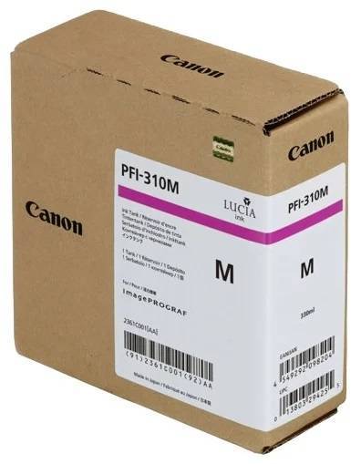 Картридж струйный Canon PFI-310 M для Canon imagePROGRAF TX-2000, TX-2100, TX-3000, TX-3100, TX-3200, TX-4000, TX-4100, TX-4200, пигментный пурпурный, 330 мл.