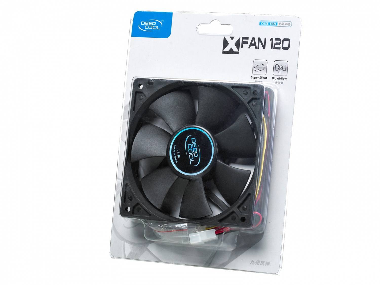 Вентилятор DEEPCOOL XFAN 120 (120мм, 24dB, 1300rpm, 3/4pin) RTL