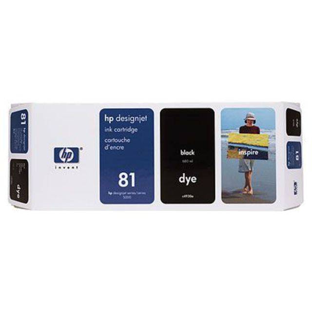 Картридж HP 81 Black Dye для Designjet 5000/5000ps/5500/5500ps 680-ml ( C4930A )