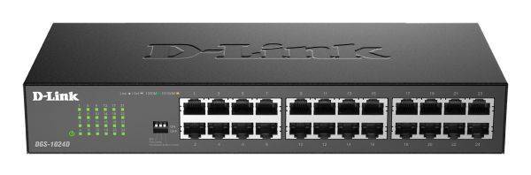 D-Link DGS-1024D/J1A Неуправляемый коммутатор с 24 портами 10/100/1000Base-T и DIP-переключателем