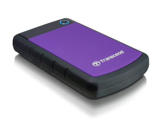Внешний жесткий диск 1TB Transcend StoreJet 25H3P, 2.5", USB 3.1, противоударный, Черный/Фиолетовый