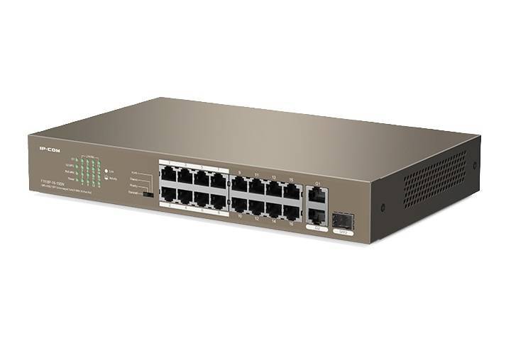 IP-COM F1118P-16-150W Коммутатор PoE неуправляемый 18-Ports 10/100 Mbps Base-TX + 1-Port 1000 Base-X SFP / 16-Ports PoE (PoE бюджет 130W)