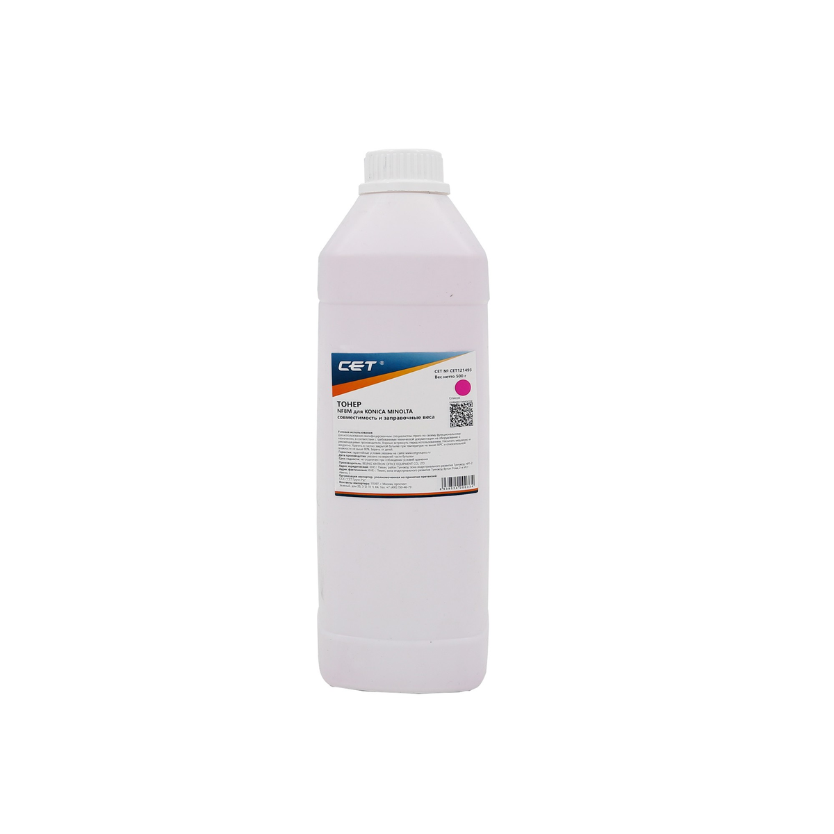 Тонер для KONICA MINOLTA Bizhub C258/C308/C368/C227/C287 Magenta (NF8M) 500г/бут (TN-324M/TN-221M) CET