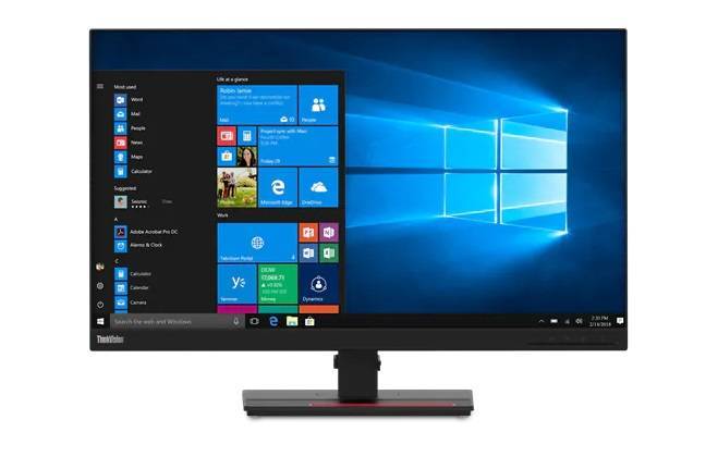 МОНИТОР 27" Lenovo ThinkVision T27q-20 Black с поворотом экрана  (IPS, 2560x1440, 4 ms,178°/178°, 350 cd/m, 1000:1)