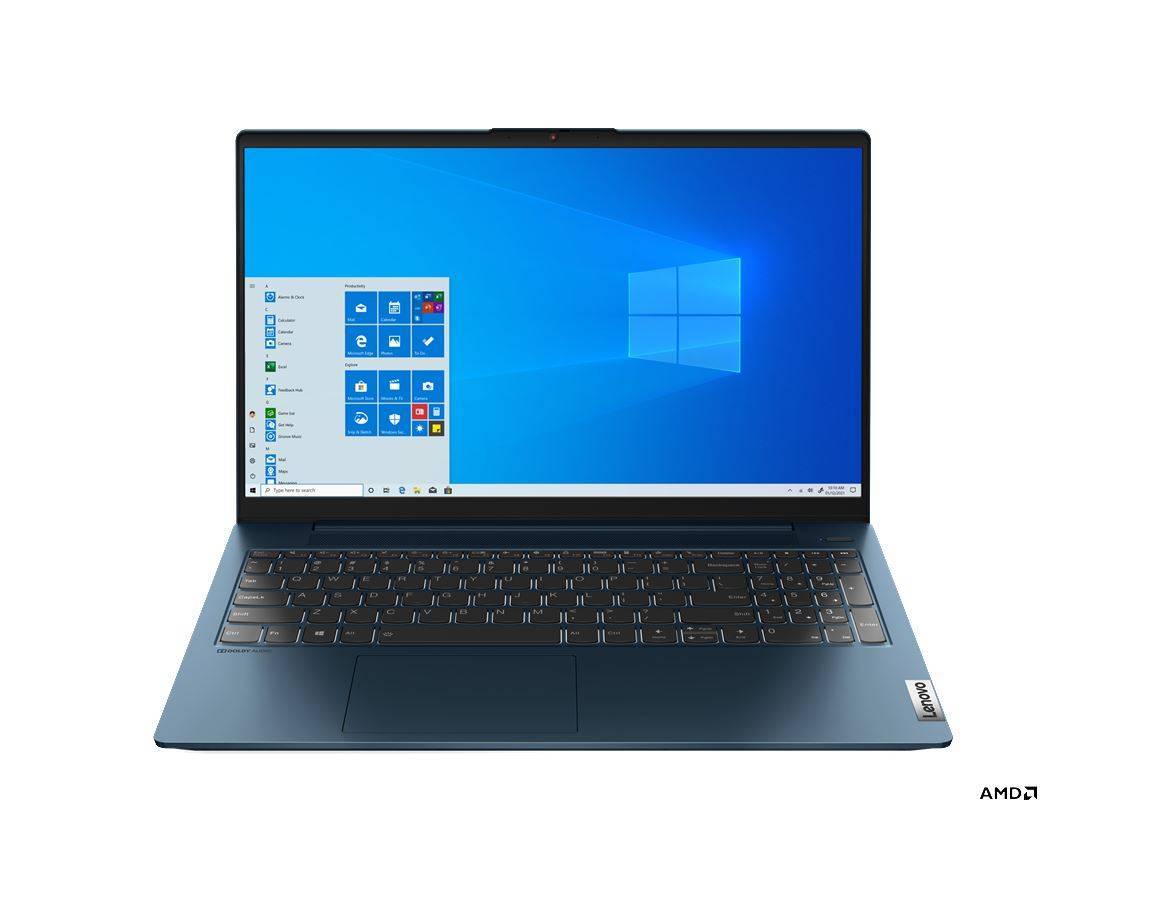 Ноутбук Lenovo IP5 15ALC05 15.6" FHD, AMD R5-5500U, 16Gb, 512Gb SSD, no ODD, Win10, синий (82LN007ARU)