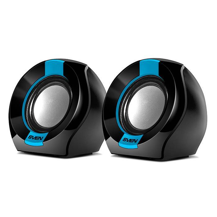SVEN 150, чёрный-синий, USB, акустическая система 2.0, мощность 2x2,5 Вт(RMS)