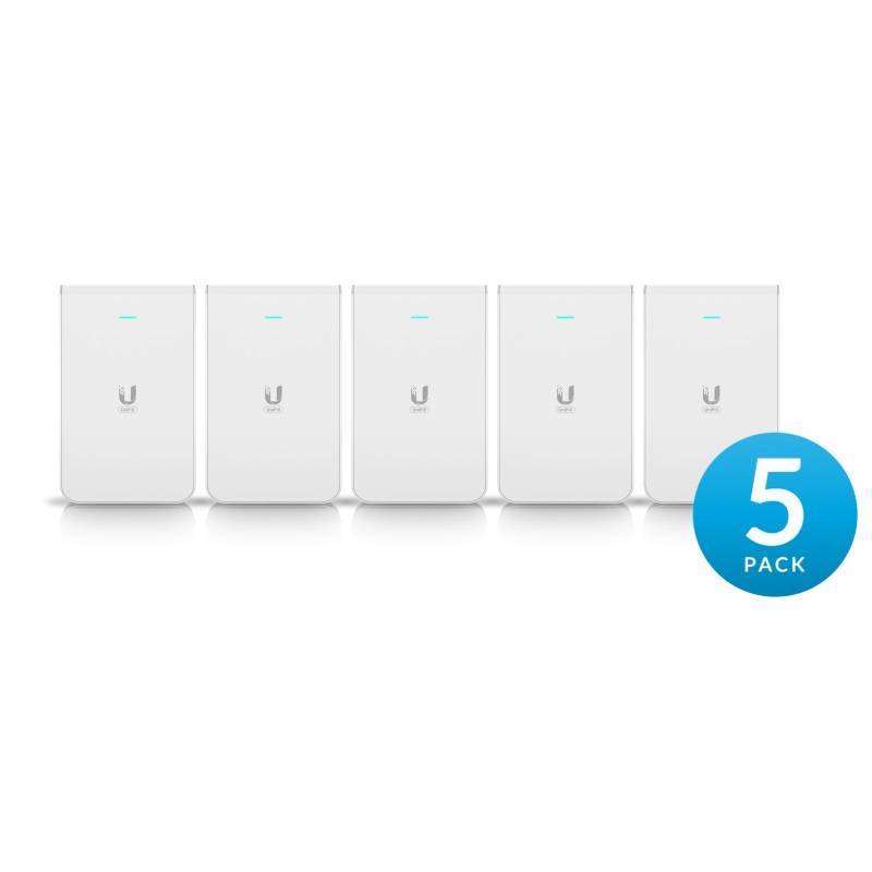 Ubiquiti U6-IW-5 Комплект точек доступа Ubiquiti UniFi 6 In-Wall (5-pack), 2,4/5 ГГц, до 5,3 Гбит/с, PoE, 5х1 Гбит/с