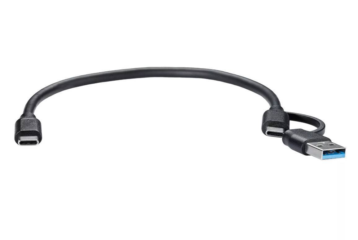 Кабель соединительный 2-in-1 USB-A/C to Type C,10Gbps, 0.3m медь Telecom <TUS716-0.3m>