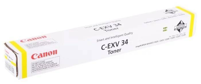 Тонер Canon C-EXV34Y для iRC2020L/2030L, желтый, 16000 стр.