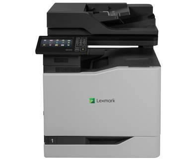МФУ Lexmark CX820de (42K0020) цветное лазерное А4, печать 50 стр/мин (цвет/моно), 1200 x 1200 dpi, цвет.сканер 57/57 стр/мин (цвет/моно), 1200 x 600 dpi, DADF на 150л. (CCD), Quad Core 1.33 ГГц, 2048 Мб (макс 4096 Мб), HDD, копир, факс, дуплекс, лоток 650 л. (макс 4500 л.), USB/LAN, PCL 5e/6/PS, цветной тач 17.8 см, до 200000 стр./мес. Вес и размер в упаковке (ВхШхГ): 95.91 кг (1053 x 760 x 760 мм)