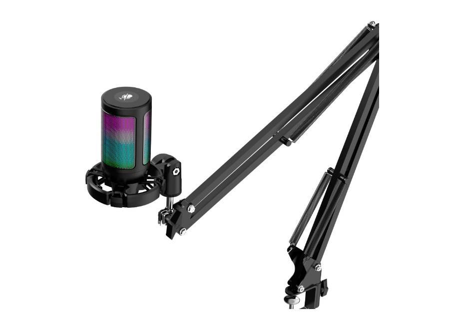 DEFENDER 64665 Игровой стрим микрофон Impulse GMC 650 USB, RGB, стойка, провод 1.7 м