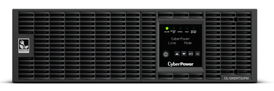 OL10KERT3UPM - Источник бесперебойного питания, CyberPower, OL10KERT3UPM, Мощность 10000ВА/10000Вт, OL-серия, On-Line, Стоечный 3U, LCD/Smart/USB/RJ11/RJ45/EPO/2*Relay/RS232/Сухие контакты, AVR: 200-240В, Без АКБ, Вых: 4xIEC C13/4хIEC C19/Клеммная колодка, Чёрный