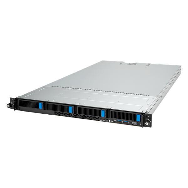 Серверная платформа ASUS RS501A-E12-RS4: 1U, 1x AMD EPYC 9004/9005 SP5 (TDP 360–400W), 24x DDR5 RDIMM (up to 3TB), 4x 2.5/3.5 SATA/U.2, 2x M.2 , 3x PCIe 5.0 + OCP 3.0, 2x 1GbE, 2x 1600W PSU