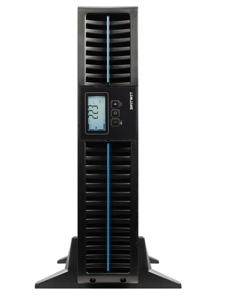 Источник бесперебойного питания SMARTWATT ИБП онлайн, чистый синус, 1000/900 ВА/Вт, стоечный/напольный, LCD дисплей, порт USB, RS232, EPO, SNMP слот, Shuko socket CEE7/4 - 2 шт., IEC13 - 3 шт., встроенные АКБ 2*9 Ач (3703020040004)
