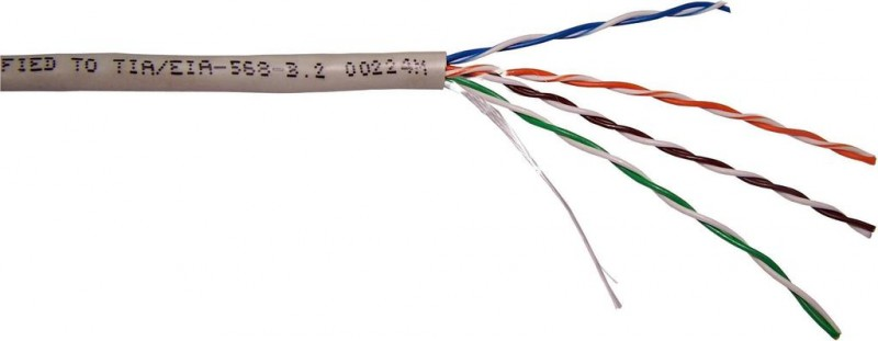 Кабель Кабель NewMax UTP, 2 пары, 25AWG, Кат.5e, PVC, серый, 305 метров