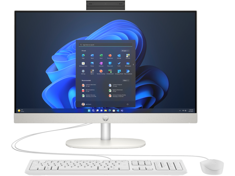 Моноблок HP ProOne 240 G10 All-in-One NT IPS 23,8"(1920x1080)Core Ultra-5 125U,16GB,512GB,eng/rus usb kbd,WiFi,BT,White,Win11Pro,1Wty