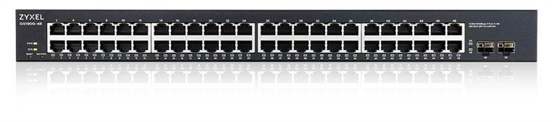 ZYXEL GS1900-48-EU0102F Smart L2 коммутатор Zyxel GS1900-48, rack 19", 48xGE, 2xSFP, кнопка сброса заводских настроек