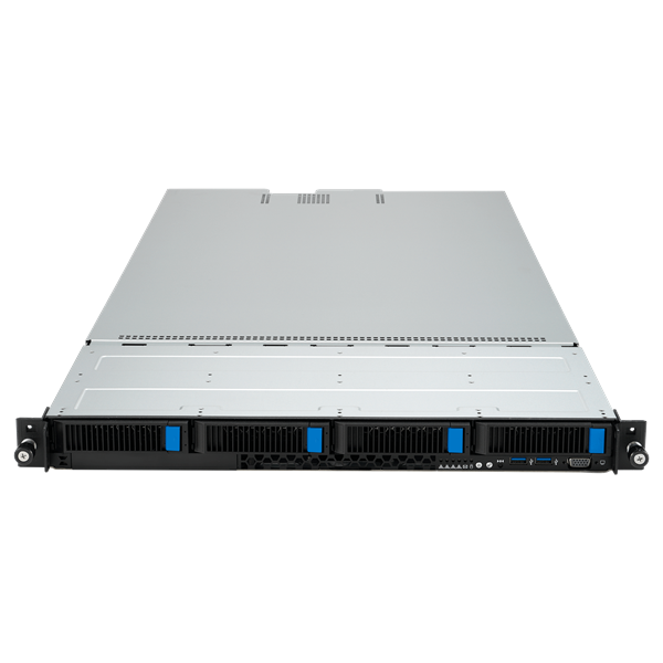 Серверная платформа ASUS RS501A-E12-RS4: 1U, 1x AMD EPYC 9004/9005 SP5 (TDP 360–400W), 24x DDR5 RDIMM (up to 3TB), 4x 2.5/3.5 SATA/U.2, 2x M.2 , 3x PCIe 5.0 + OCP 3.0, 2x 1GbE, 2x 1600W PSU