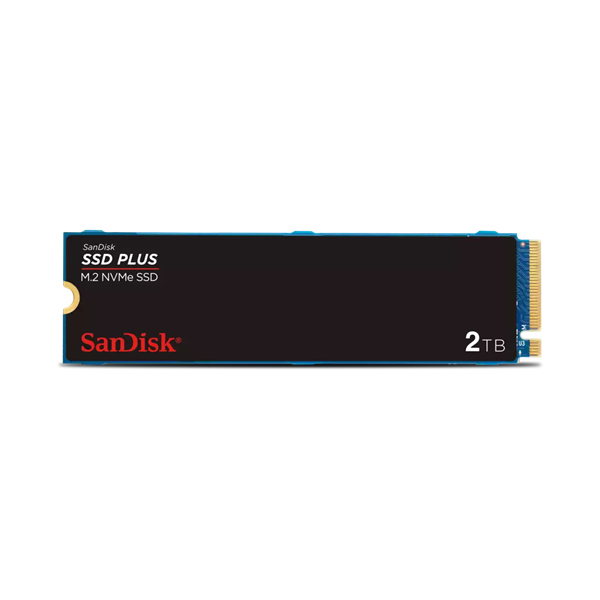 Твердотельный накопитель SanDisk SSD PLUS M.2 2280 NVMe 2Tb, 3200MBs/3000MBs TBW 100, SDSSDA3N-2T00-G26, 1 year