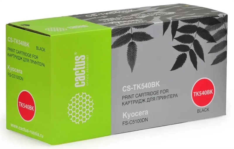 Картридж лазерный Cactus CS-TK540Bk черный (5000 стр.) для Kyocera FS-C5100DN