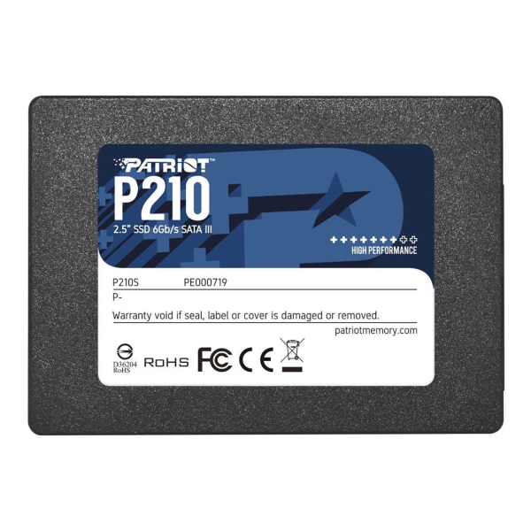 Твердотельный накопитель Patriot SSD P210 2TB SATA3 2.5” R520/W430 TBW 960TB 3D NAND