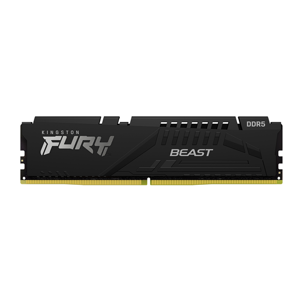 Модуль памяти Kingston 64GB Kingston DDR5 5200 DIMM FURY Beast Black XMP Gaming Memory KF552C40BBK2-64 Non-ECC, CL40, 1.25V, (Kit of 2) 2RX8 40-40-40  288-pin 16Gbit, RTL