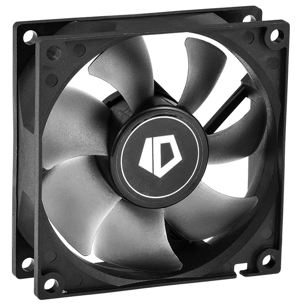 Вентилятор для корпуса ID-COOLING NO-8025-SD черный/серый (80mm, 2000rpm, 25.5 CFM, 21.0 дБ, 3 pin) (NO-8025-SD)