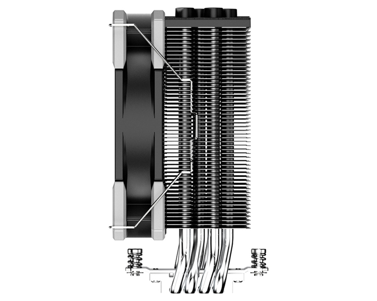 Кулер для процессора ID-COOLING SE-214-XT BASIC LGA1700/1200/115X/AM4 (16шт/кор, TDP 180W, PWM, 4 тепл.трубки прямого контакта, FAN 120mm) RET